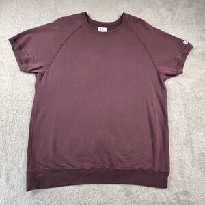 Champion Todd Snyder Sweatshirt 2XL Plum Short Sleeve Raglan Athleisure Rare